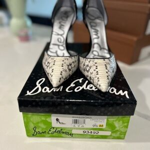 Sam Edelman Deliah Snakeskin Heels - Size 9.5 - Brand New